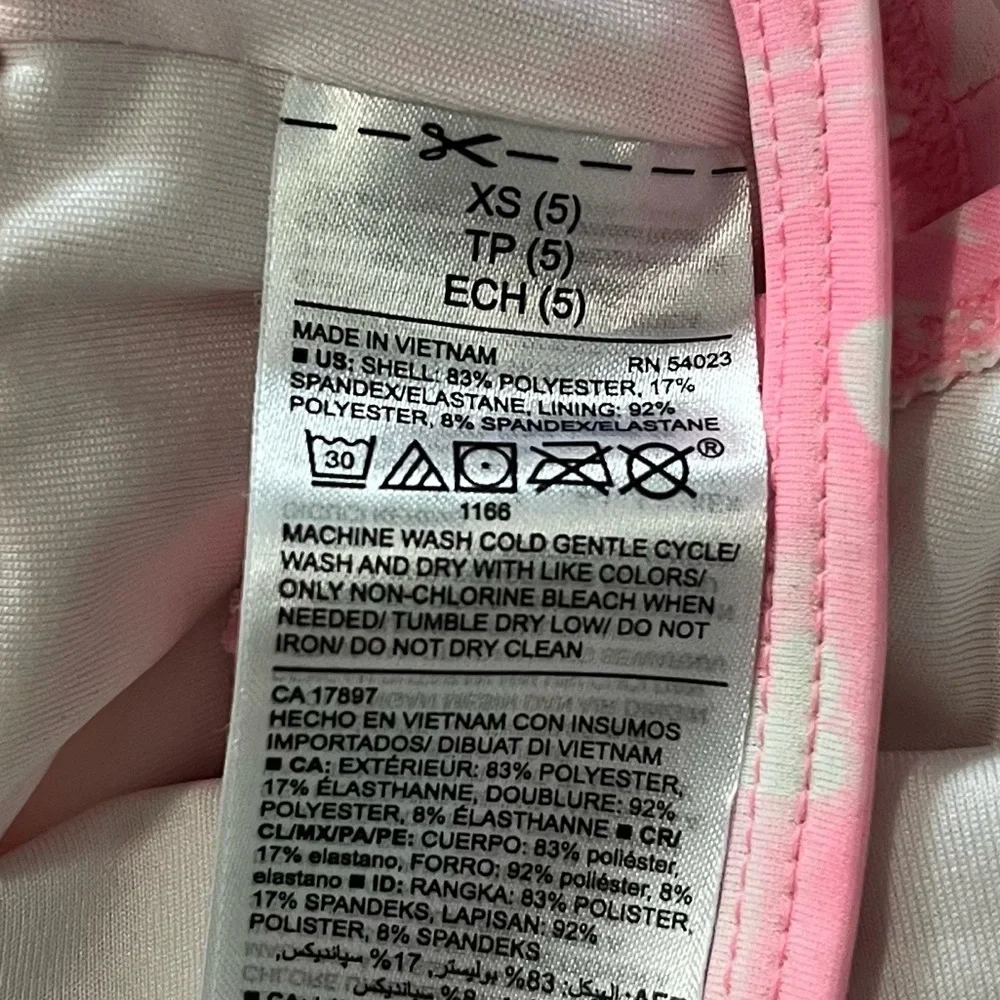 Old Navy Pink and White Kids One Piece Swimsuit